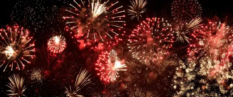 Fireworks during night